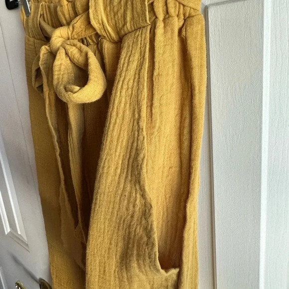 Banjara elastic waist wide leg pants. Mustard yellow size M - Picture 5 of 8